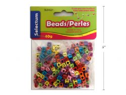 PERLES ALPHABET OPAQUES COULEURS ASSORTIES